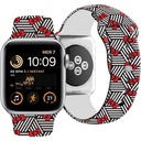 Apple Watch 41mm Uyumlu Hello Kitty Orjinal Lisanslı Fiyonklar & Çizgiler Silikon Kordon