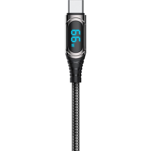 Recci RTC-P21C Ghost Serisi 66W 6A Hızlı Şarj Özellikli USB-A To Type-C Kablo 1.2M