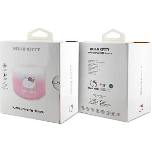 Hello Kitty Renk Geçişli Elektroplating Logolu Parmak Tutamaçlı Mini Bluetooth Speaker Hoparlör