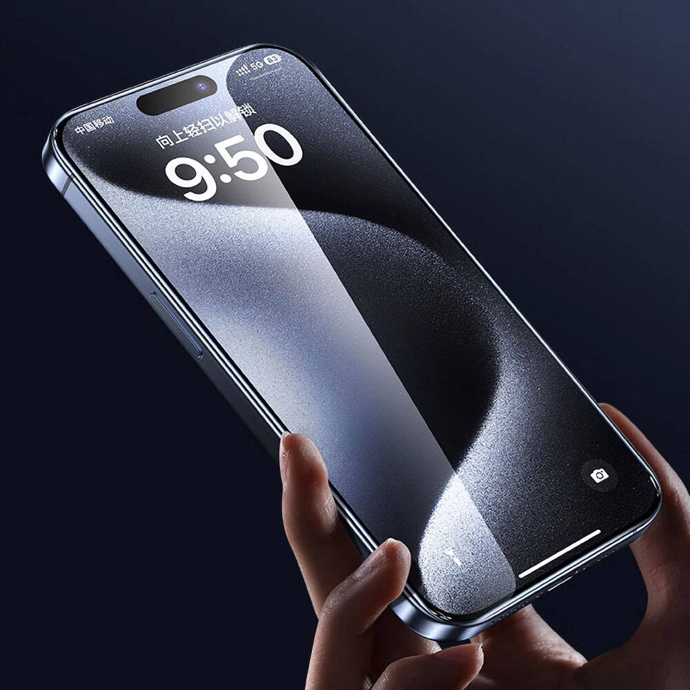 Apple iPhone 14 Plus Uyumlu Wiwu GT-008 Polimer Oleofobik Kaplama Şeffaf Pürüzsüz Temperli Cam Ekran Koruyucu 10'lu Paket - 3