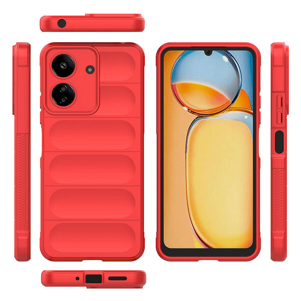 Xiaomi Poco C65 Uyumlu Kılıf Esnek TPU Oyuklu Arka Yüzey Tasarımlı Zore Etnik Silikon Kapak - 40