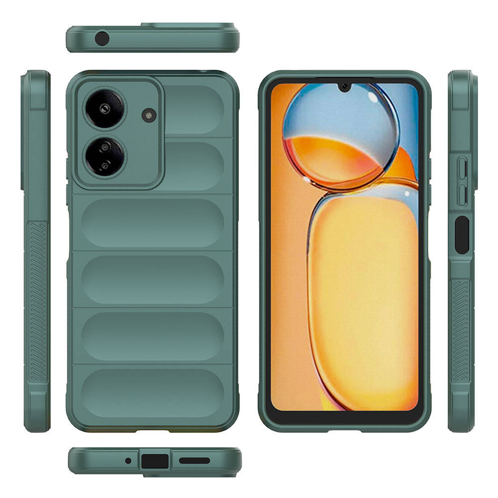 Xiaomi Poco C65 Uyumlu Kılıf Esnek TPU Oyuklu Arka Yüzey Tasarımlı Zore Etnik Silikon Kapak - 41