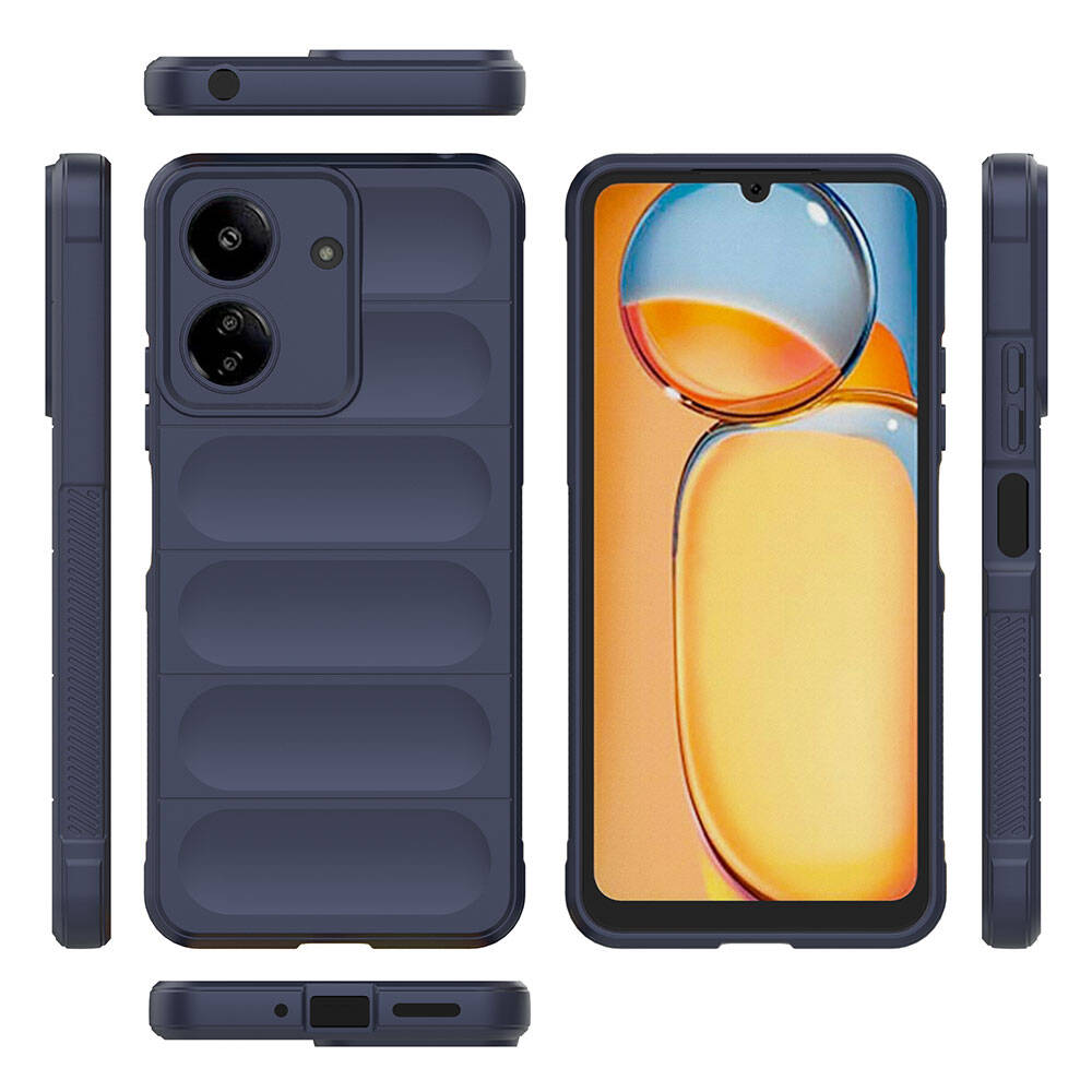 Xiaomi Poco C65 Uyumlu Kılıf Esnek TPU Oyuklu Arka Yüzey Tasarımlı Zore Etnik Silikon Kapak - 42
