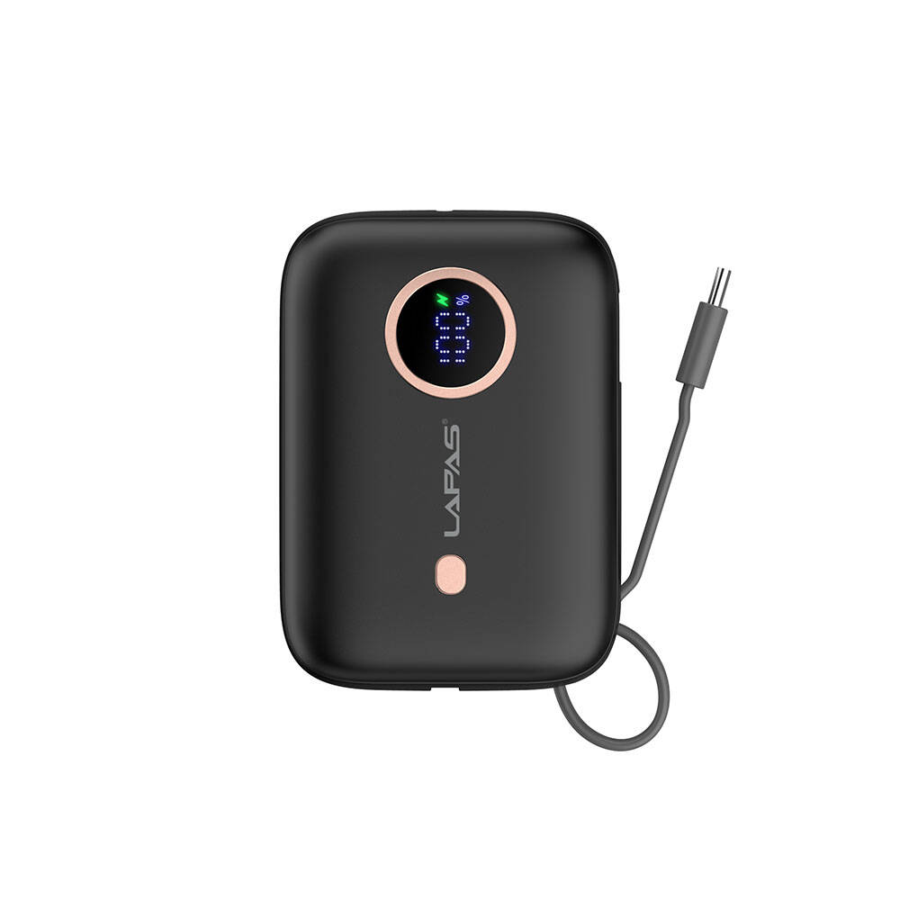 Lapas LP-PW001 Dijital LED Göstergeli Type-C Kablolu Taşınabilir Powerbank 10.000mAh - 3
