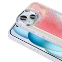 Apple iPhone 13 Uyumlu Kılıf Airbagli Renkli Arka Yüzey Boncuk Tasarımlı Zore Kumul Kapak - 7