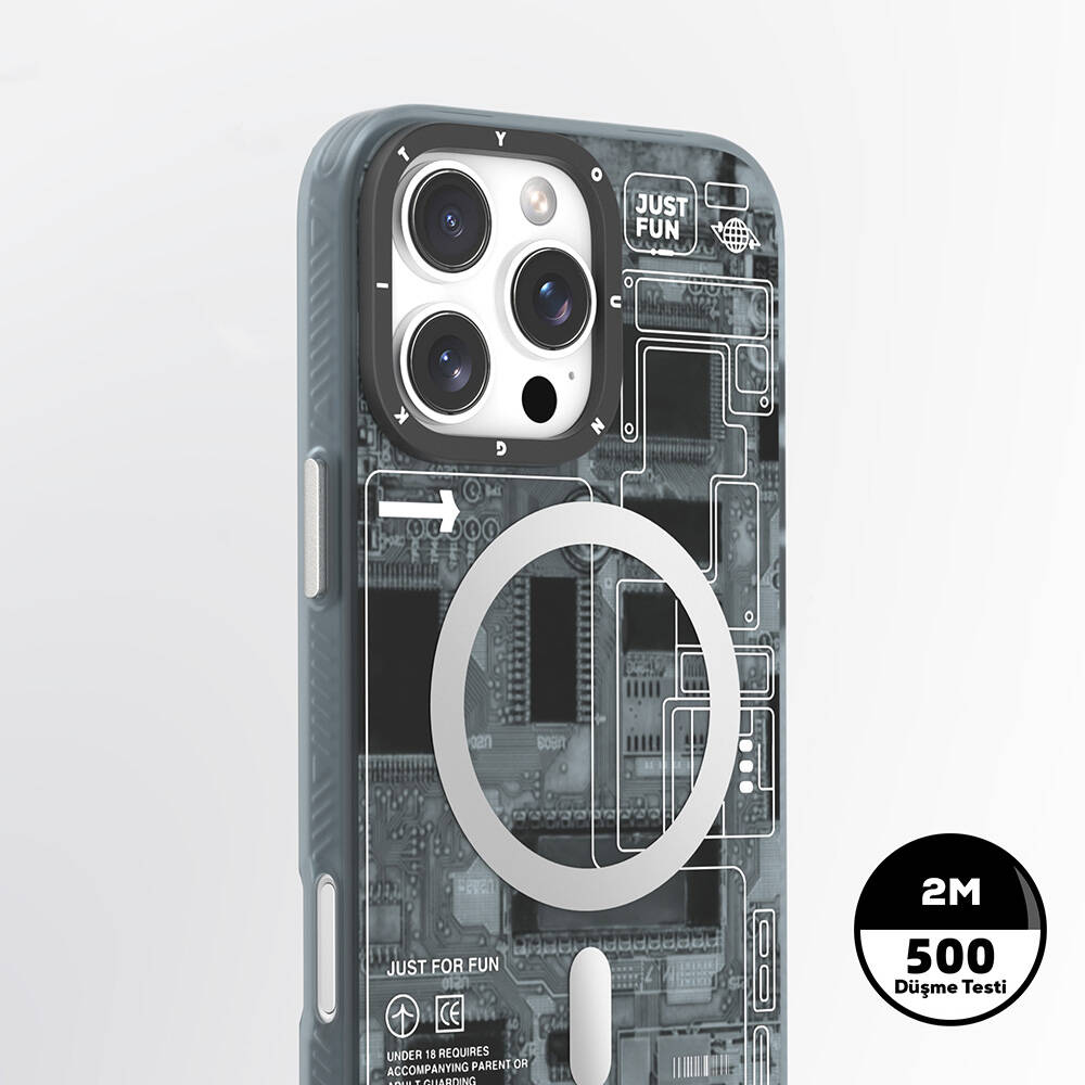Apple iPhone 16 Pro Max Kılıf Magsafe Şarj Özellikli YoungKit Technology Serisi Kapak - 4