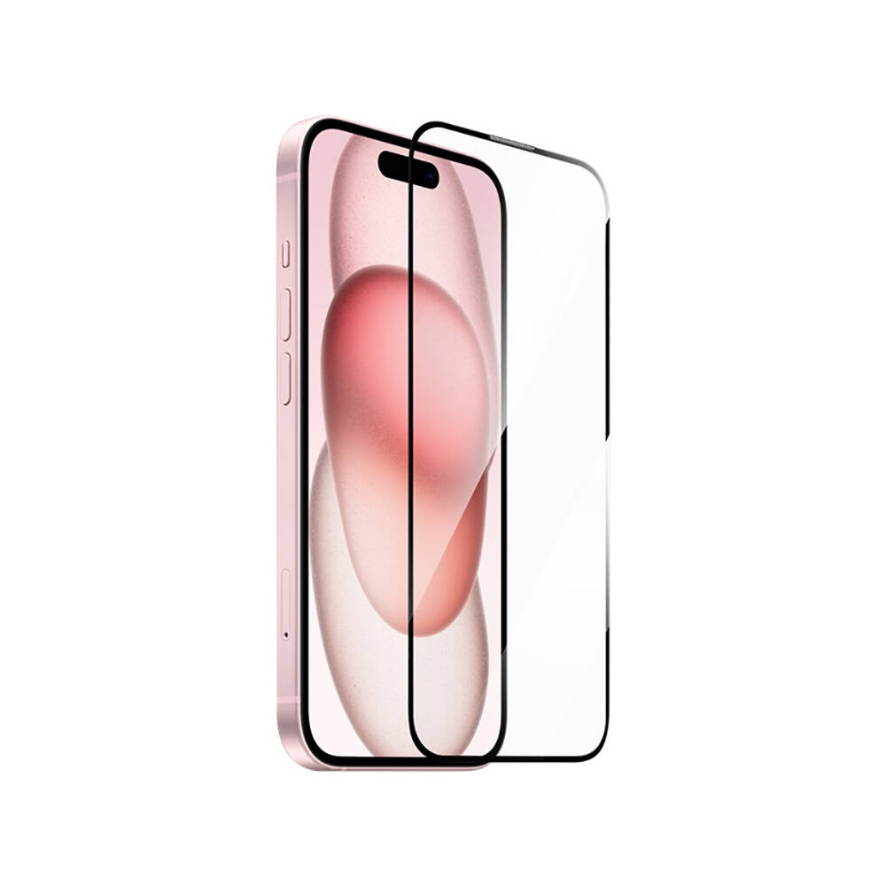 Apple iPhone 15 Uyumlu Wiwu GT-014 Polimer Oleofobik Kaplama Şeffaf Pürüzsüz Temperli Cam Ekran Koruyucu 25'li Paket - 4