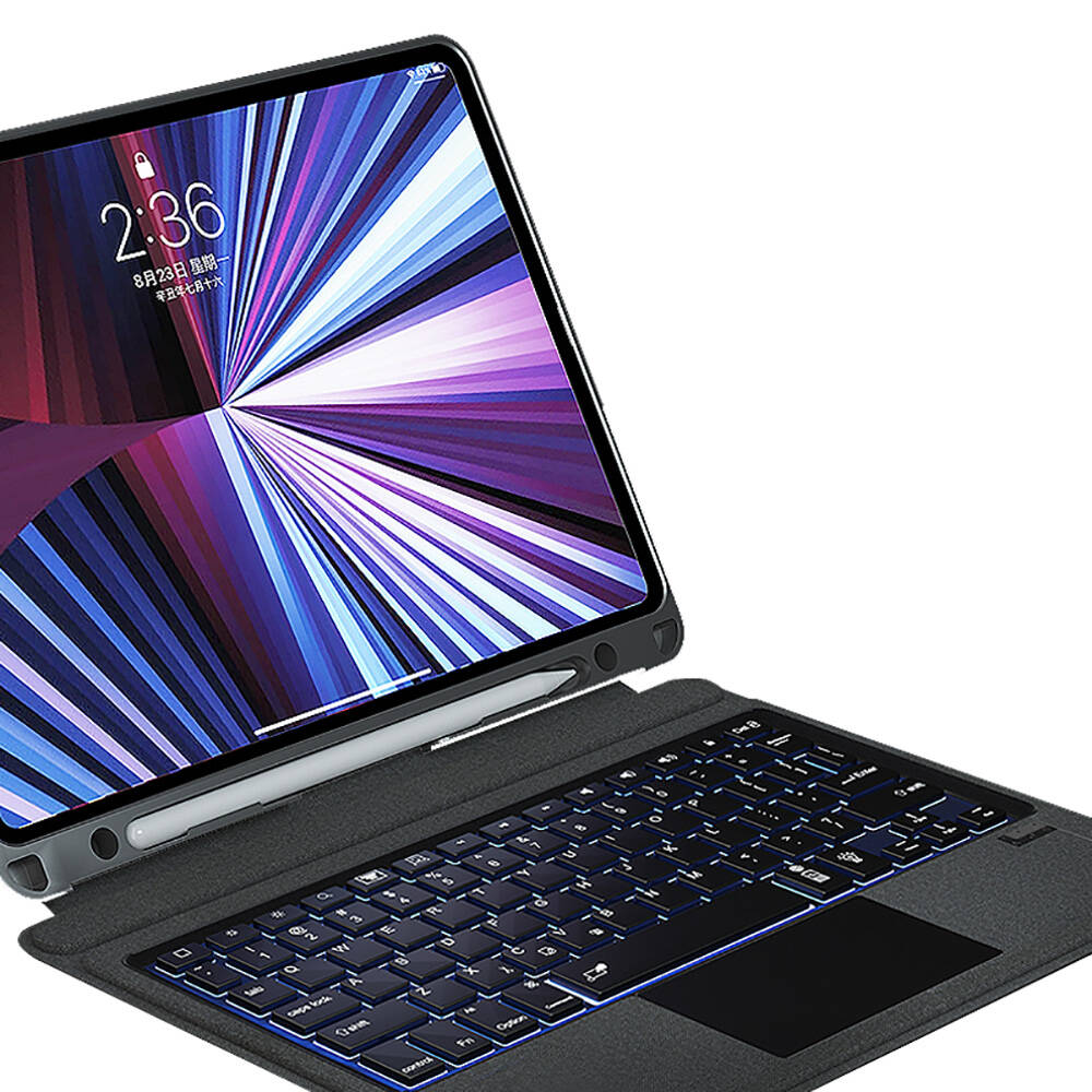 Apple iPad Air 13 2024 Uyumlu Wiwu Mag Touch Klavyeli Standlı Kılıf - 6