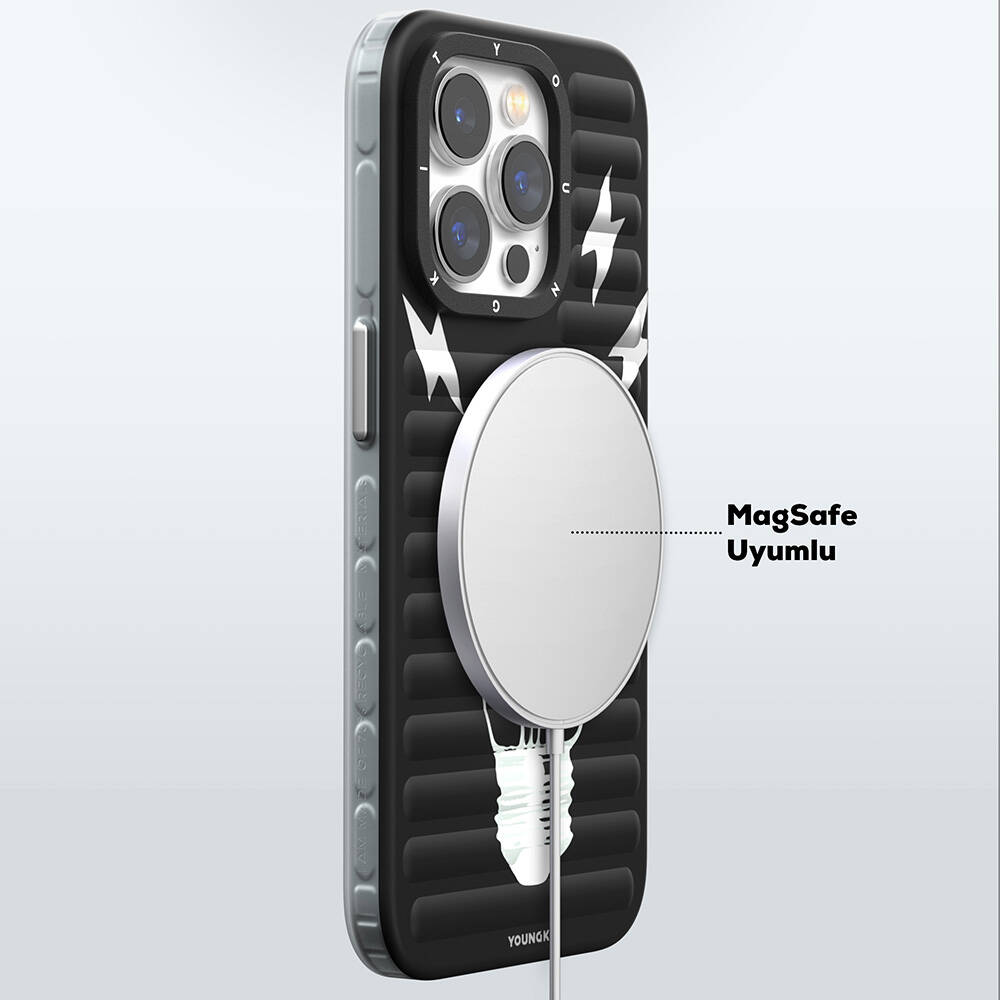 Apple iPhone 15 Pro Uyumlu Magsafe Şarj Özellikli YoungKit Open Mind Serisi Kapak - 6