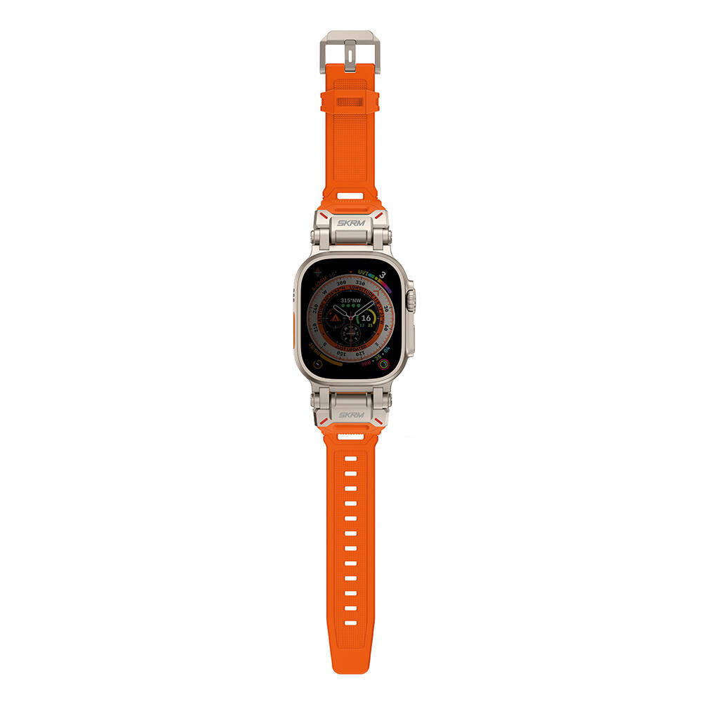 Apple Watch 42mm Uyumlu SkinArma Titon Serisi Hava Alabilen Delikli Silikon Kordon - 3