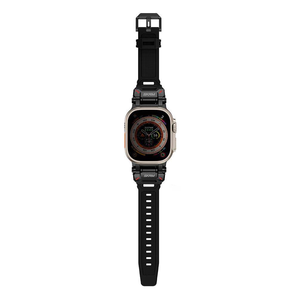 Apple Watch 42mm Uyumlu SkinArma Titon Serisi Hava Alabilen Delikli Silikon Kordon - 4