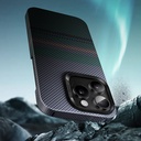 Apple iPhone 16 Kılıf Magsafe Şarj Özellikli Karbon Fiber Tasarımlı Benks Aurora ArmorAir Kevlar Kapak - 4