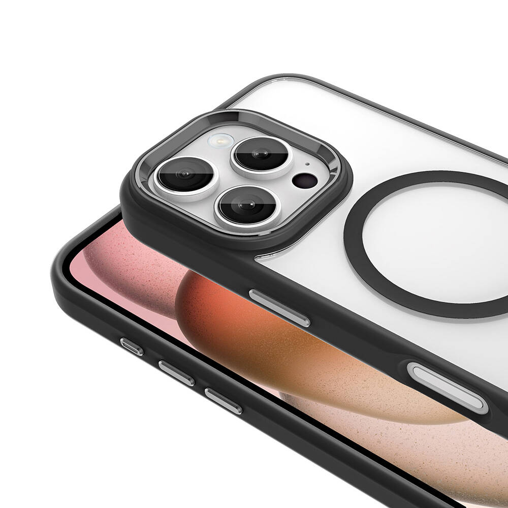 Apple iPhone 16 Pro Max Kılıf Wireless Şarj Özellikli Zore Krom Magsafe Silikon Kapak - 6