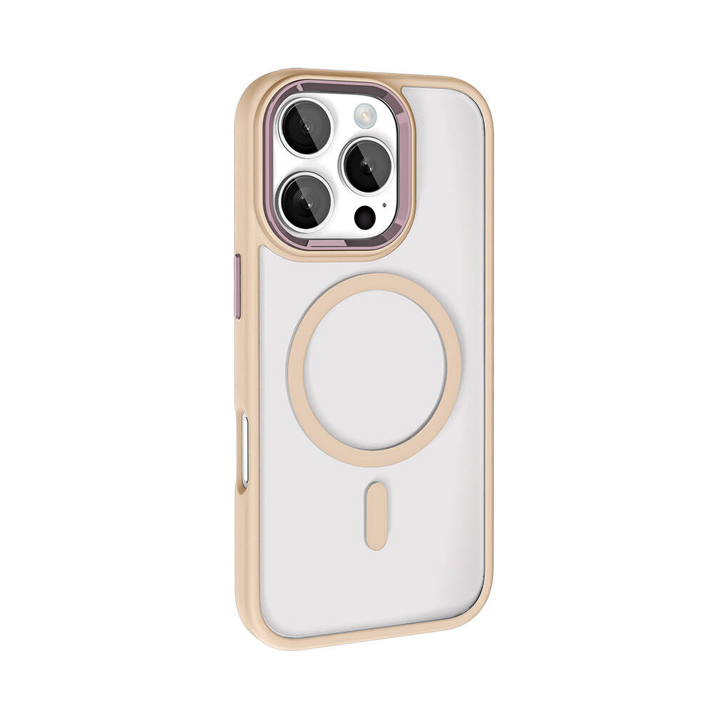 Apple iPhone 16 Pro Max Kılıf Wireless Şarj Özellikli Zore Krom Magsafe Silikon Kapak - 8