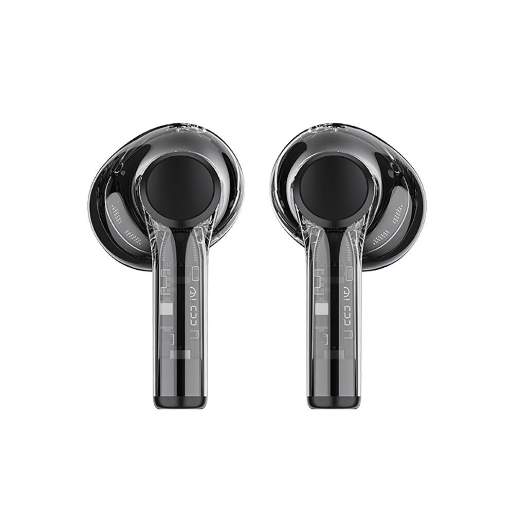 Recci REP-W50 Şeffaf Tasarım Hi-Fi Ses Kaliteli Bluetooth v.5.3 Amber Serisi Kulak İçi Kulaklık - 5