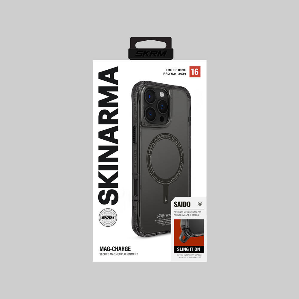 Apple iPhone 16 Pro Max Uyumlu Kılıf SkinArma Şeffaf Airbag Tasarımlı Magsafe Şarj Özellikli Saido Kapak - 6