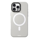 Apple iPhone 16 Pro Uyumlu Kılıf Magsafe Şarj Özellikli Kamera Standlı Silikon Youngkit Bitty Cream Kapak - 3