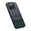 Apple iPhone 16 Pro Uyumlu Kılıf Magsafe Şarj Özellikli Karbon Fiber Tasarımlı Benks Aurora ArmorPro Kevlar Kapak - 2