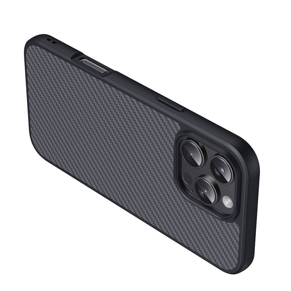 Apple iPhone 16 Pro Max Uyumlu Kılıf Magsafe Şarj Özellikli Karbon Fiber Tasarımlı Zore Elnino Kapak - 5