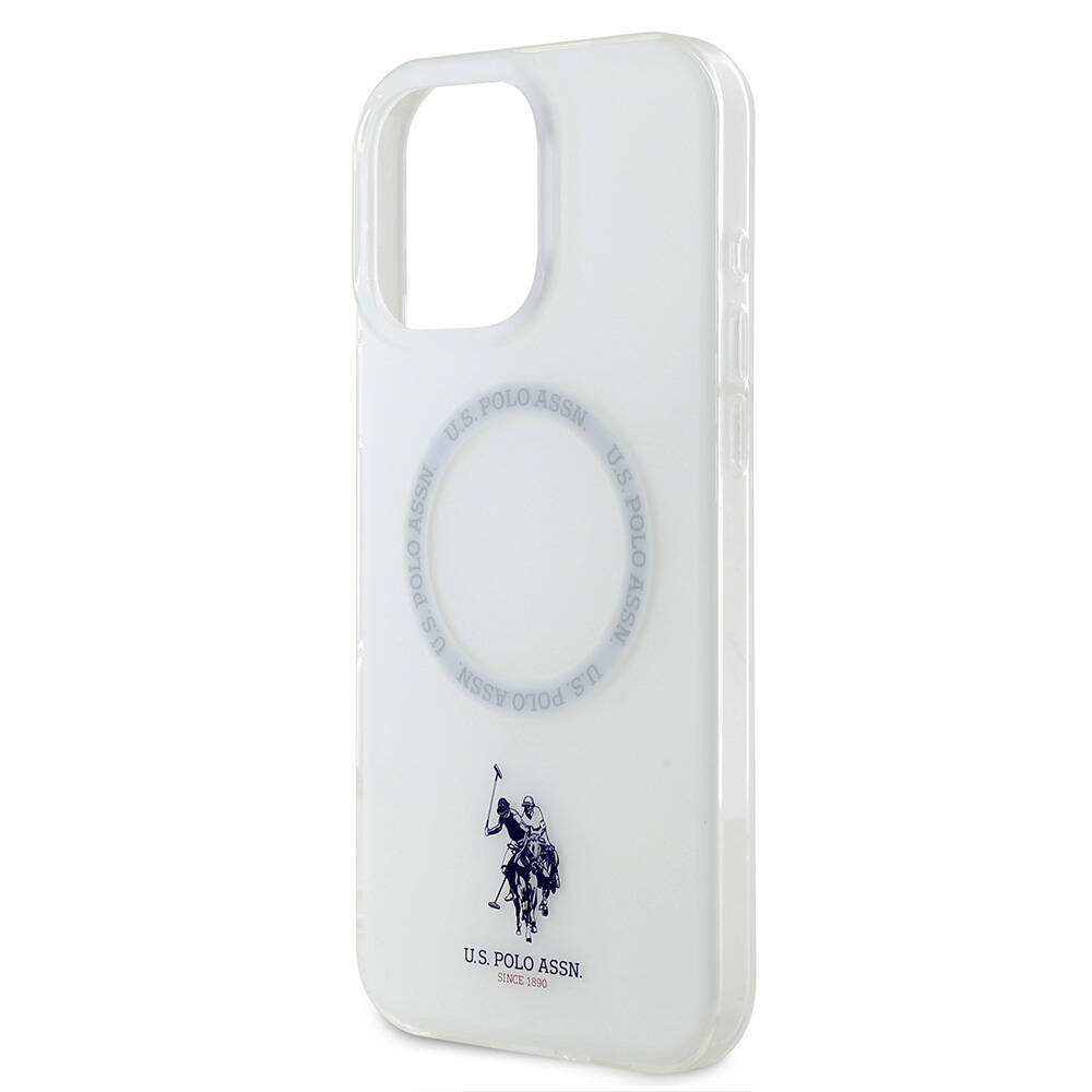 Apple iPhone 16 Pro Max Uyumlu Kılıf U.S. Polo Assn. Orjinal Lisanslı Magsafe Şarj Özellikli IML Double Horse Logolu Ring Kapak - 5