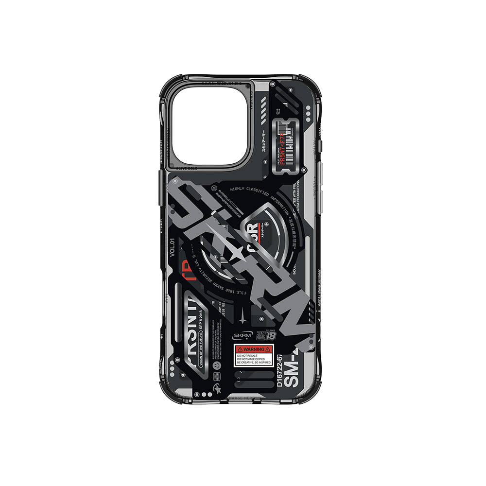Apple iPhone 16 Pro Max Uyumlu Kılıf Magsafe Şarj Özellikli Katmanlı Makine Temalı SkinArma Ekho Kapak - 3