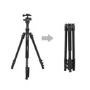 Jmary KT3255NB30 3 Kademeli 164.5cm Fonksiyonel Ayrılabilir Monopod Tasarım Başlıklı Tripod - 2