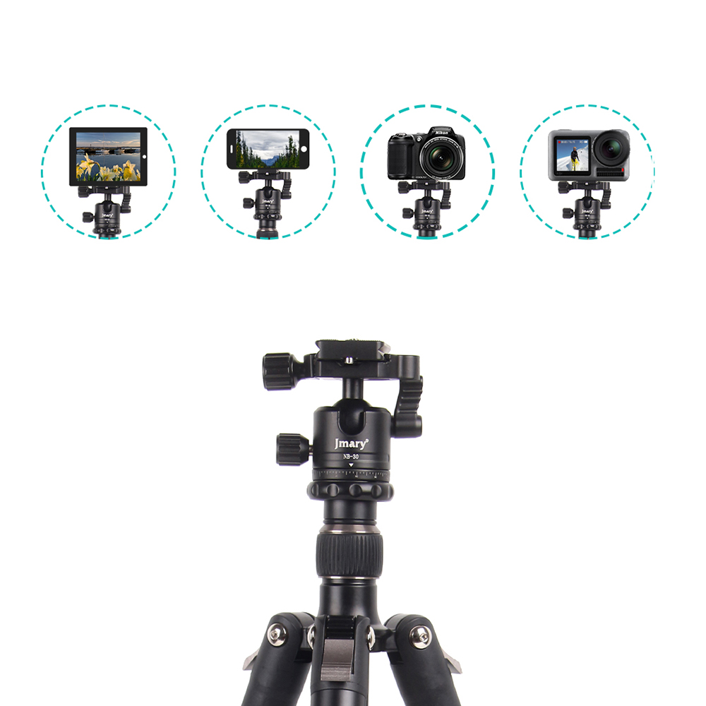 Jmary KT3255NB30 3 Kademeli 164.5cm Fonksiyonel Ayrılabilir Monopod Tasarım Başlıklı Tripod - 9