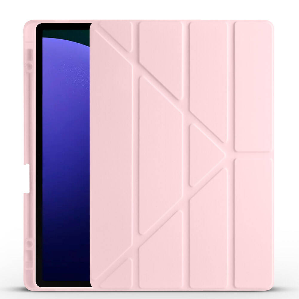 Galaxy Tab S10 Plus Kılıf Zore Tri Folding Kalem Bölmeli Standlı Kılıf - 1