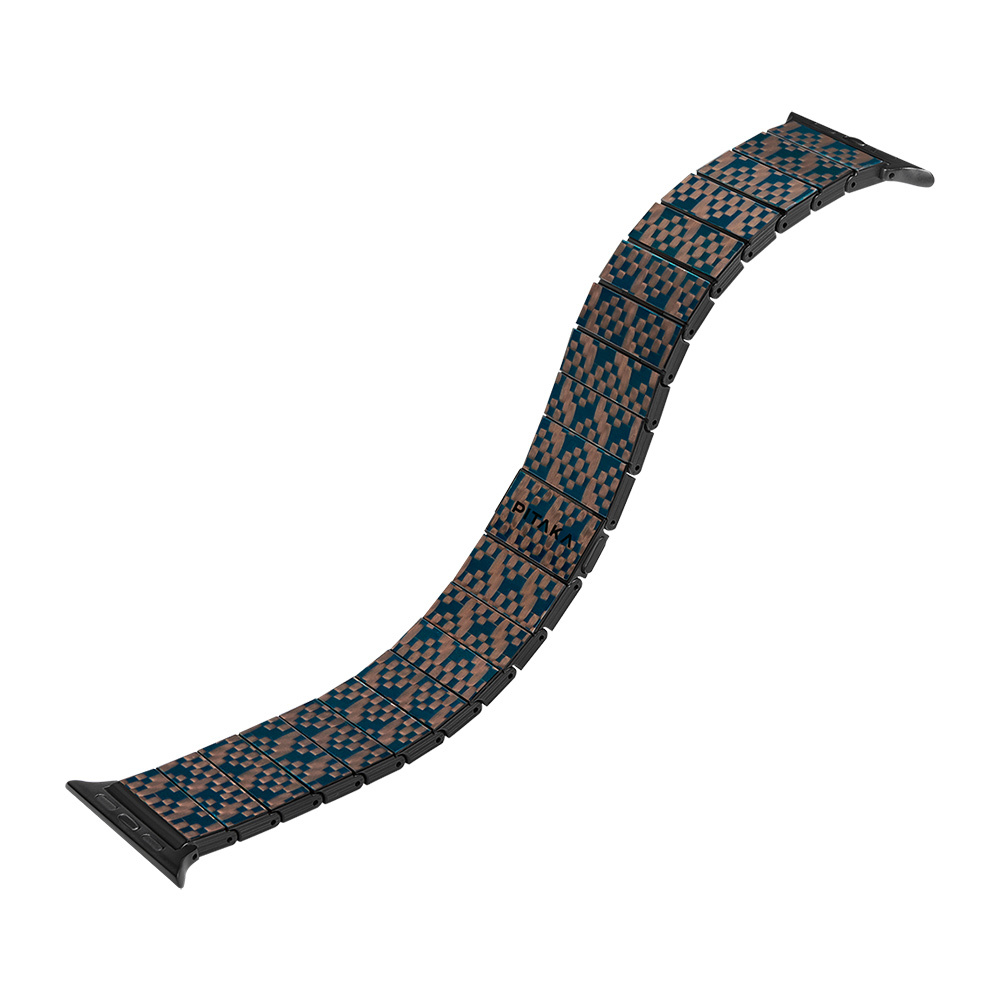 Apple Watch Serisi Uyumlu Aramid Fiber ve Karbon Fiber Pitaka Dreamland ChromaCarbon Serisi Stairs Universal Kordon - 10