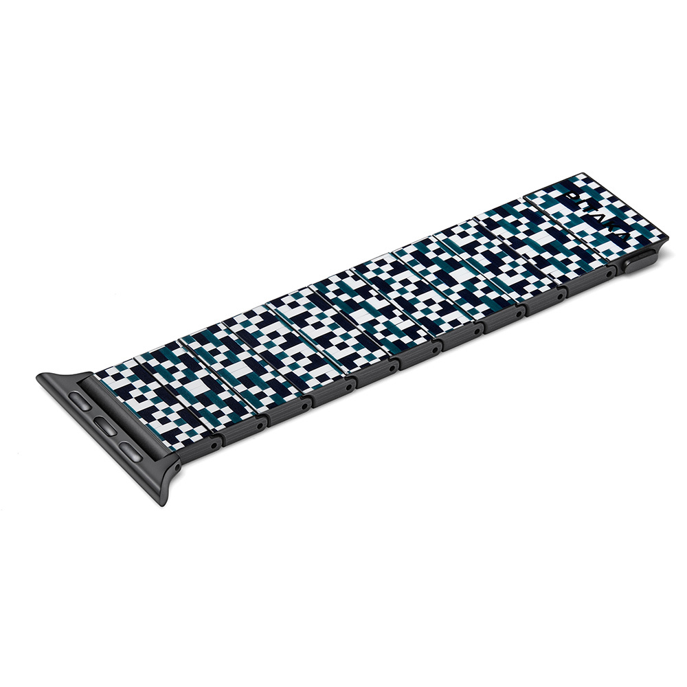 Apple Watch Serisi Uyumlu Aramid Fiber ve Karbon Fiber Pitaka Dreamland ChromaCarbon Serisi Mosaic Universal Kordon - 29