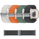 Apple Watch 7 45mm Uyumlu Zore KRD-123 Naylon Kumaş Hasır Örgülü Kordon - 4