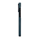 Apple iPhone 15 Pro Uyumlu Kılıf Magsafe Şarj Özellikli 1500D Aramid Fiber Pitaka Ultra-Slim Classic Serisi Black-Blue Twill Kapak - 7