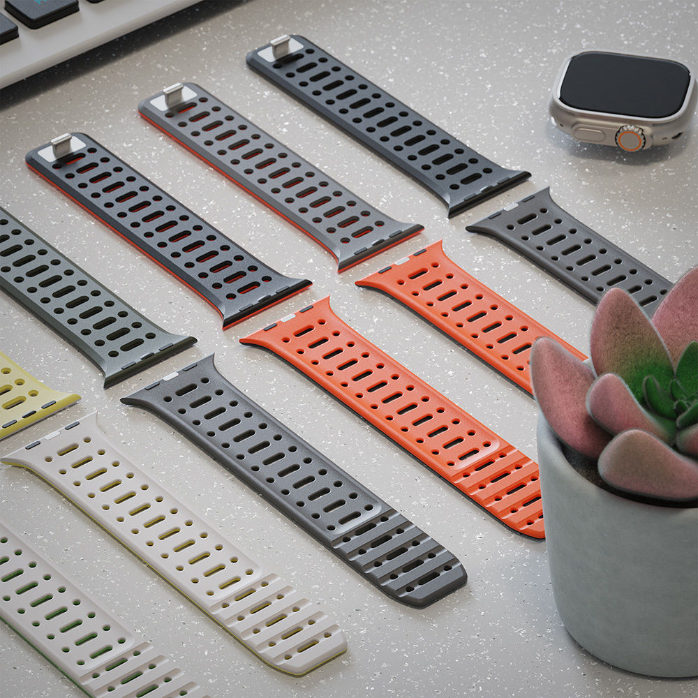 Apple Watch Ultra 49mm Uyumlu Zore KRD-124 Silikon Kordon Strap Kayış - 9
