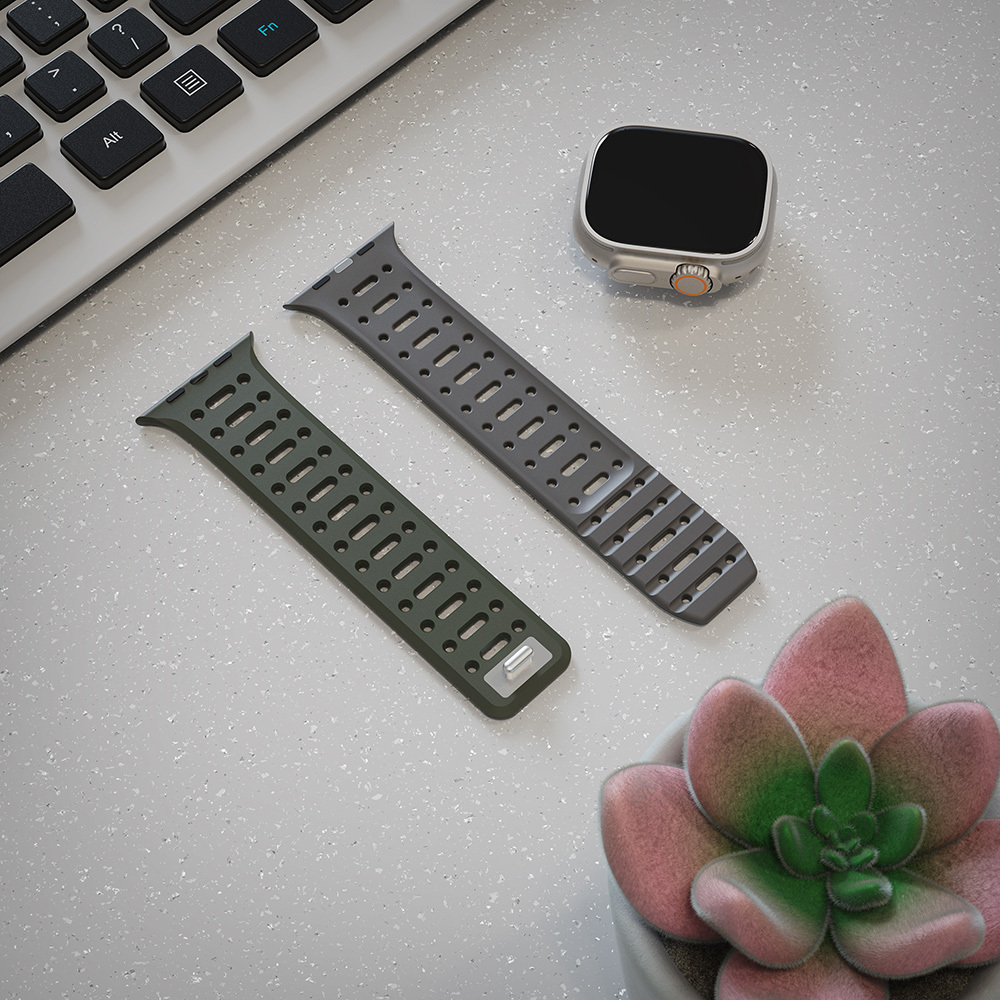 Apple Watch Ultra 49mm Uyumlu Zore KRD-124 Silikon Kordon Strap Kayış - 11