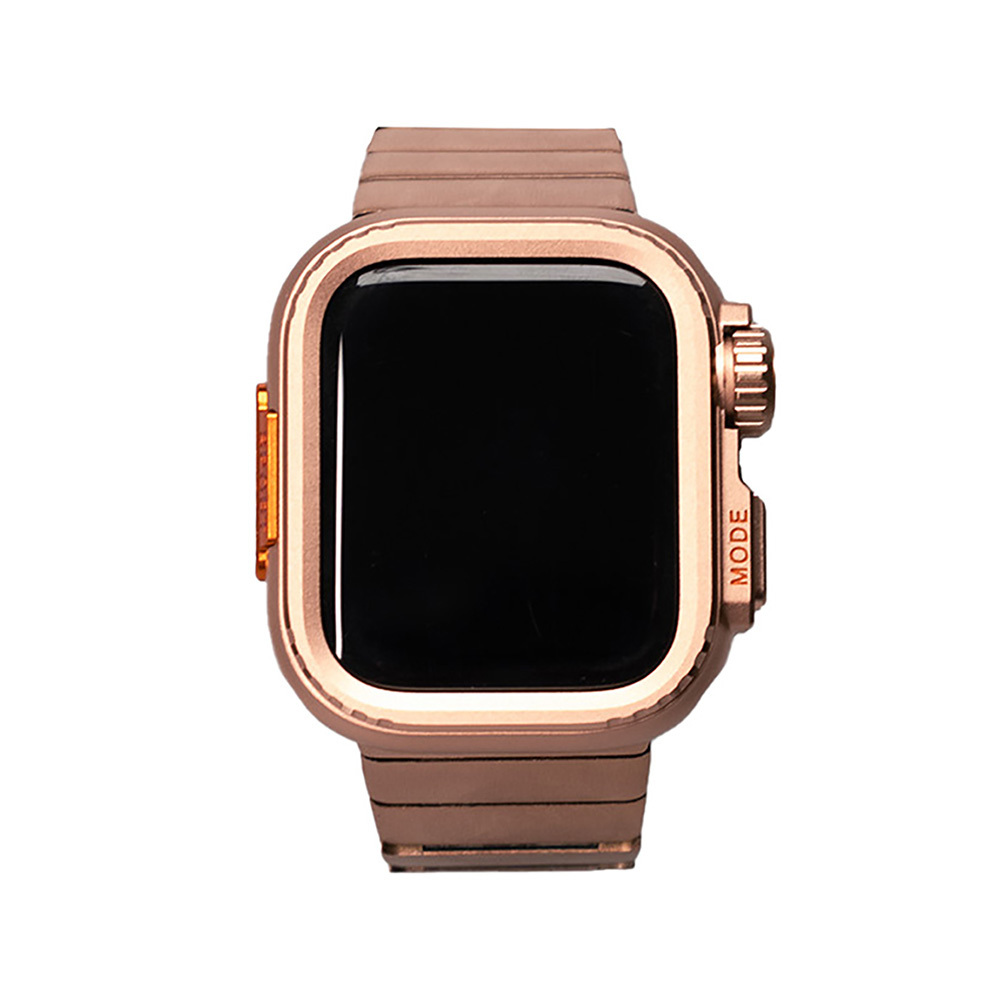 Apple Watch 44mm Uyumlu Zore KRD-126 Sert Kasa Koruyuculu Metal Kordon - 4