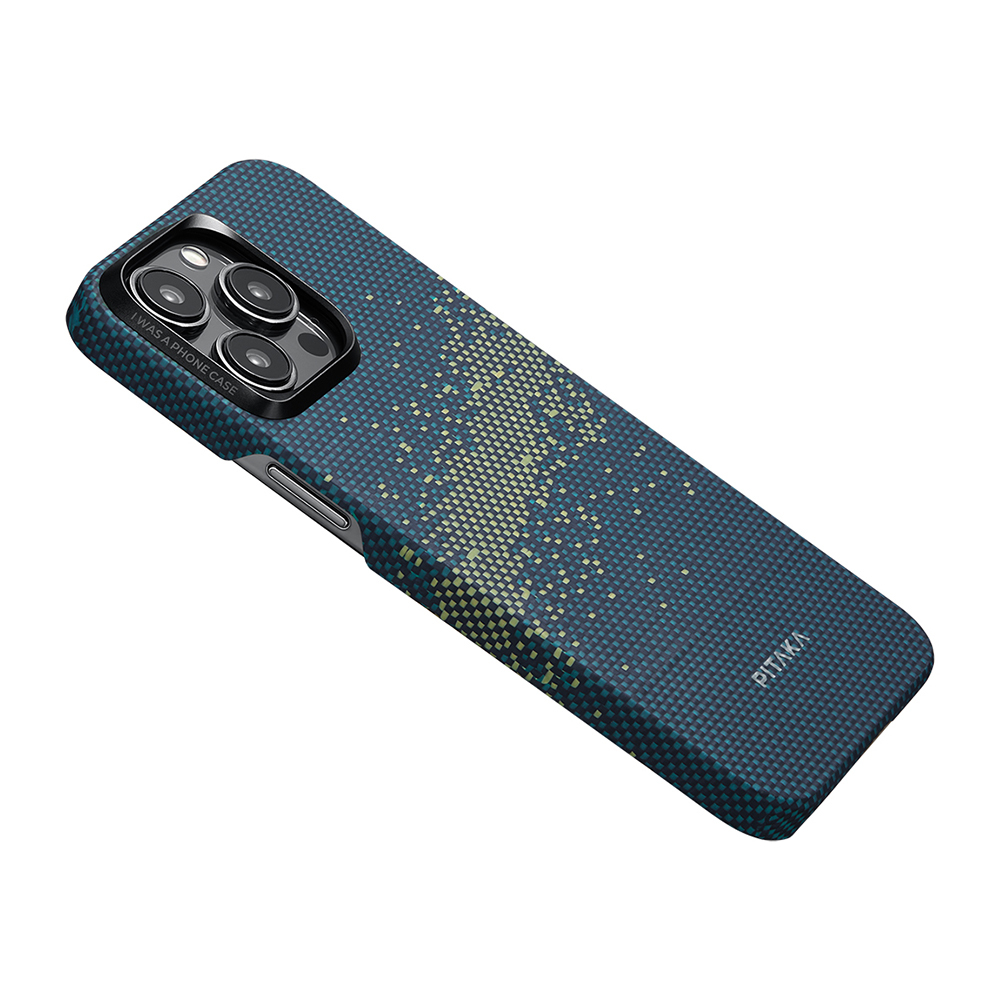 Apple iPhone 15 Pro Max Uyumlu Kılıf Magsafe Şarj Özellikli Aramid Fiber Pitaka Tactile Woven Starpeak Serisi Milky Way Galaxy Kapak - 8
