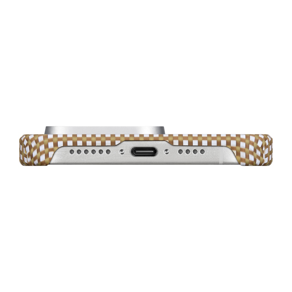 Apple iPhone 15 Pro Max Uyumlu Kılıf Magsafe Şarj Özellikli Awa Tasarımlı 1500D Aramid Fiber Pitaka Ultra-Slim Classic Serisi Canyon Kapak - 3
