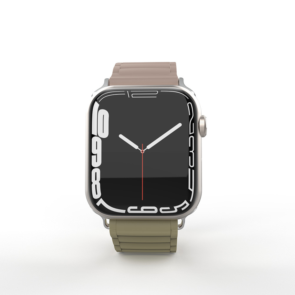 Apple Watch 7 45mm Uyumlu Zore KRD-122 Silikon Kordon Strap Kayış - 1