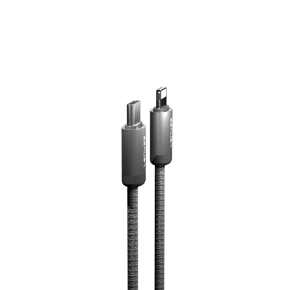 Lenyes LC527 Spiral Magnetik Örgülü Tasarım Type-C to Lightning Hızlı Şarj Özellikli Data ve Şarj Kablosu 27W 1M - 4