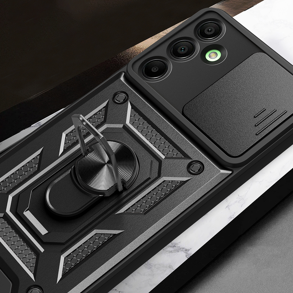 Samsung Galaxy A16 Uyumlu Kılıf Magnetik Standlı Kamera Korumalı Zore Sürgülü Vega Kapak - 7