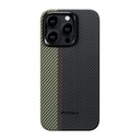 Apple iPhone 15 Pro Max Uyumlu Kılıf Magsafe Şarj Özellikli 600D Aramid Fiber Pitaka Tactile Woven Orchestra Serisi Overture Kapak - 1