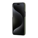 Apple iPhone 15 Pro Max Uyumlu Kılıf Magsafe Şarj Özellikli 600D Aramid Fiber Pitaka Tactile Woven Orchestra Serisi Overture Kapak - 3