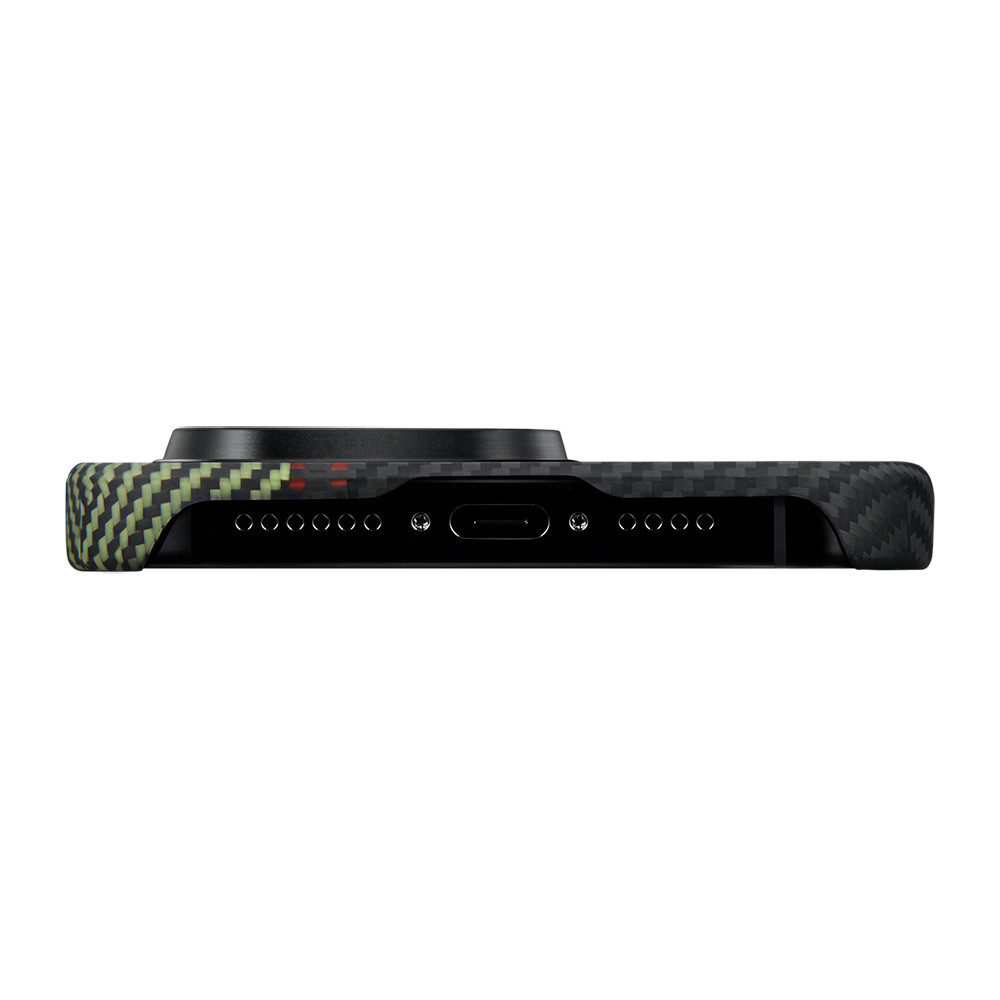 Apple iPhone 15 Pro Max Uyumlu Kılıf Magsafe Şarj Özellikli 600D Aramid Fiber Pitaka Tactile Woven Orchestra Serisi Overture Kapak - 4
