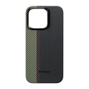 Apple iPhone 15 Pro Max Uyumlu Kılıf Magsafe Şarj Özellikli 600D Aramid Fiber Pitaka Tactile Woven Orchestra Serisi Overture Kapak - 5