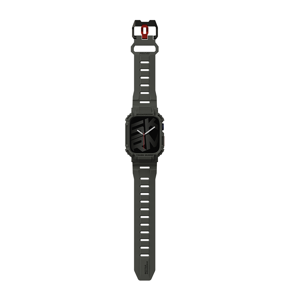 Apple Watch 7 45mm Uyumlu Skinarma Mecha 2in1 TPU Kasa Koruyucu + Silikon Kordon - 2