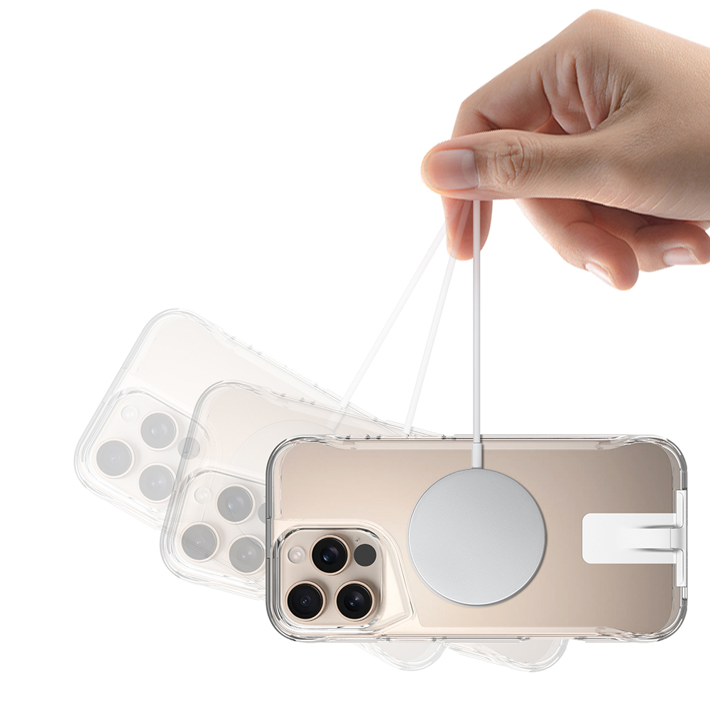 Apple iPhone 16 Pro Max Uyumlu Kılıf Magsafe Şarj Özellikli Zore T-Max Standlı Kapak - 4