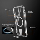 Apple iPhone 16 Pro Max Uyumlu Kılıf Magsafe Şarj Özellikli Zore T-Max Standlı Kapak - 6