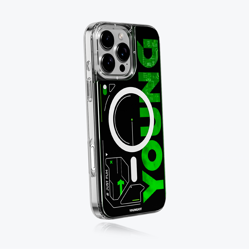 Apple iPhone 16 Pro Max Uyumlu Kılıf Magsafe Şarj Özellikli Airbagli Çift Katmanlı Youngkit Future Streamer Serisi Kapak - 5