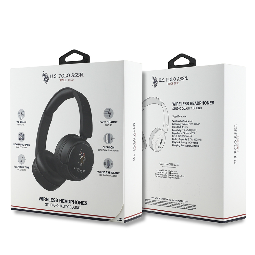 U.S Polo Assn. Ordinal Lisanslı Katlanabilir Ayarlanabilir Baskı Logolu Kulak Üstü Bluetooth Kulaklık v5.3 - 9