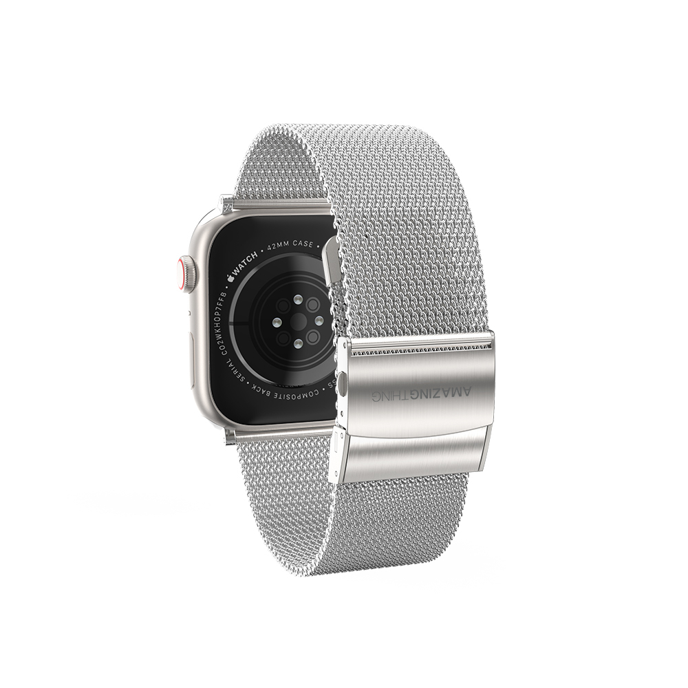 Apple Watch 40mm Uyumlu Amazingthing Titan Metal Hasır Kordon - 2